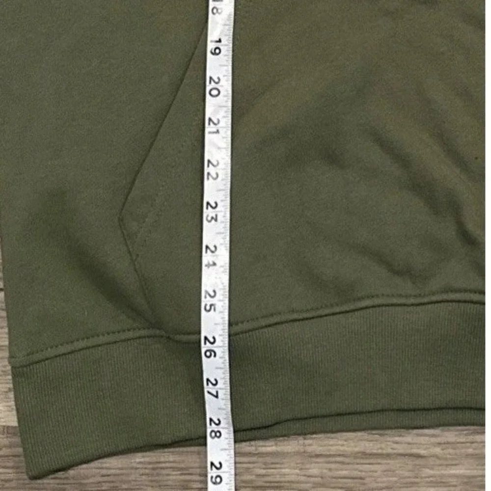 True Religion Contrast Panel Hoodie Mens M Bronze Green Logo Pullover NWT $119